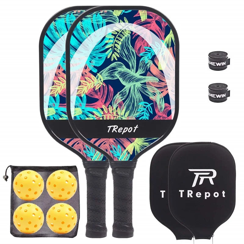 Lightweight Pickleball Paddle; 2 paddles; 4 balls; carrying case