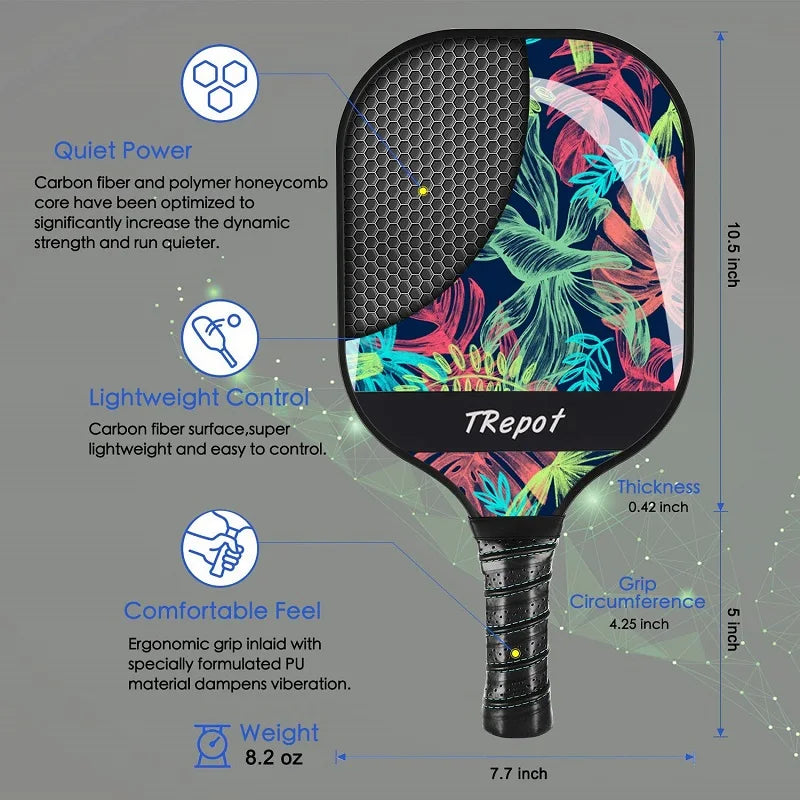 Lightweight Pickleball Paddle; 2 paddles; 4 balls; carrying case