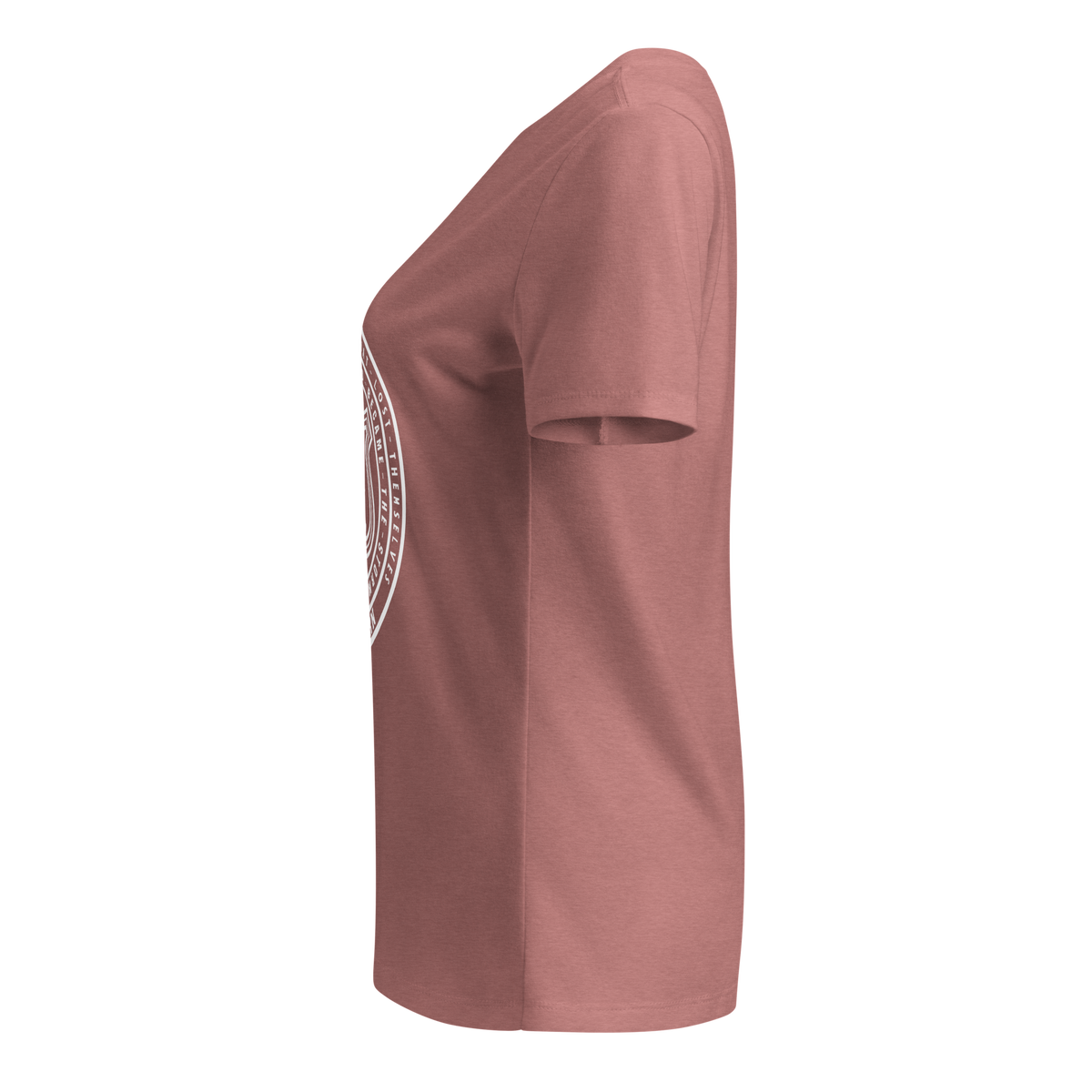 Women’s relaxed v-neck Tee - Route 91 Badge all white