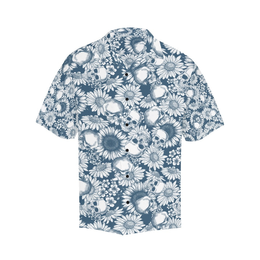Sunflowers and Skulls Hawaiian Shirt