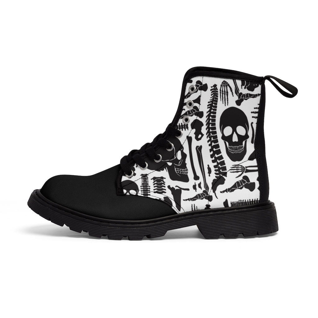 Human Bones Women's Canvas Boots