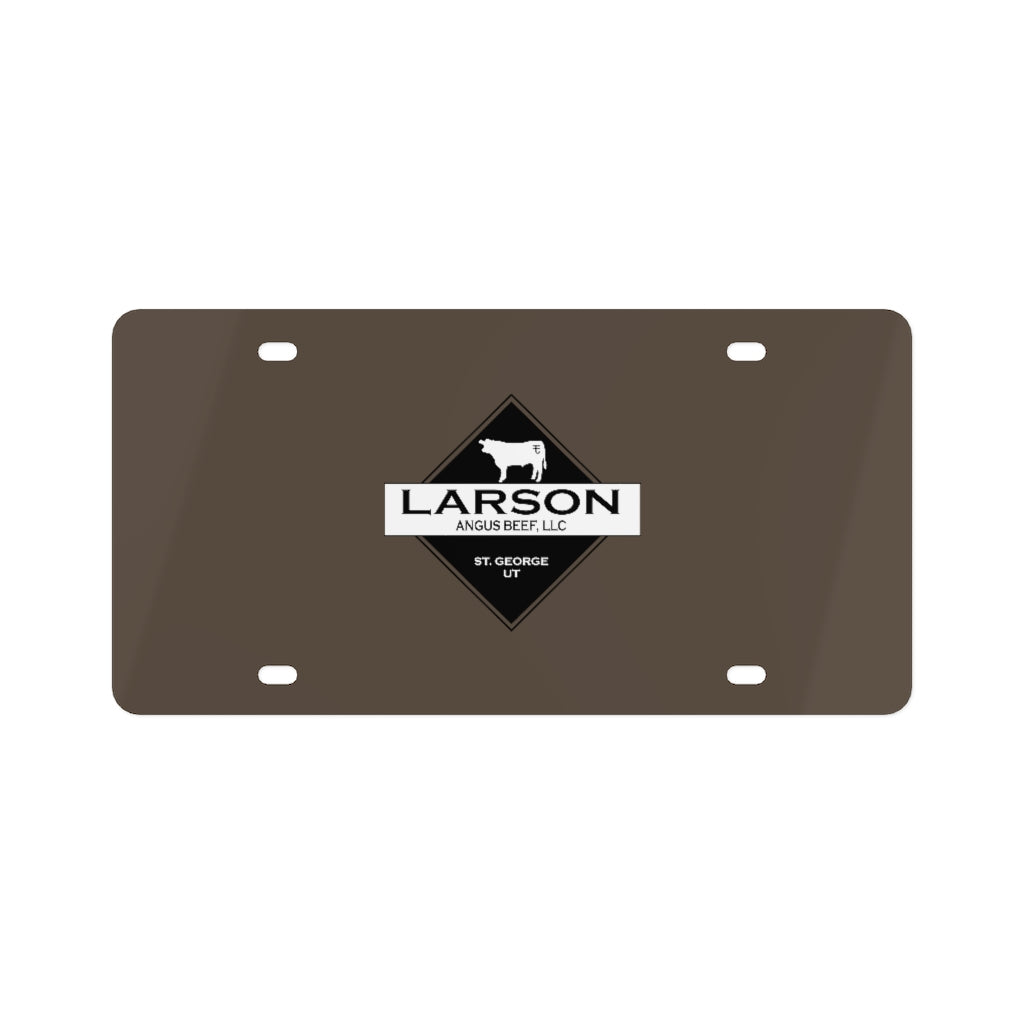 Larson Beef Logo: License Plate