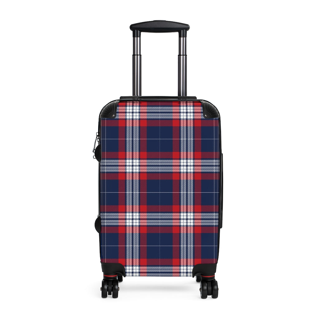 Red, White and Blue plaid Carry-on