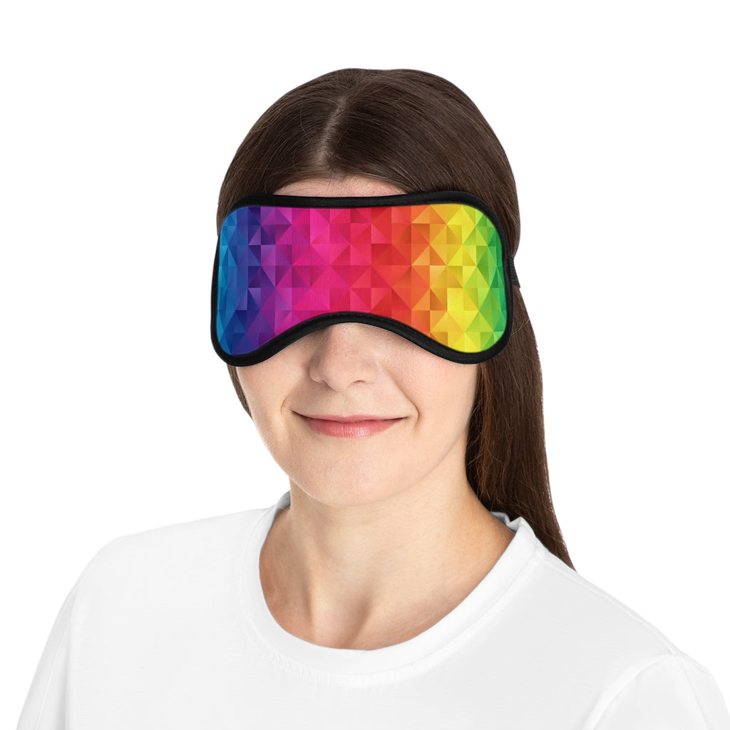 Rainbow Geometric Sleeping Mask