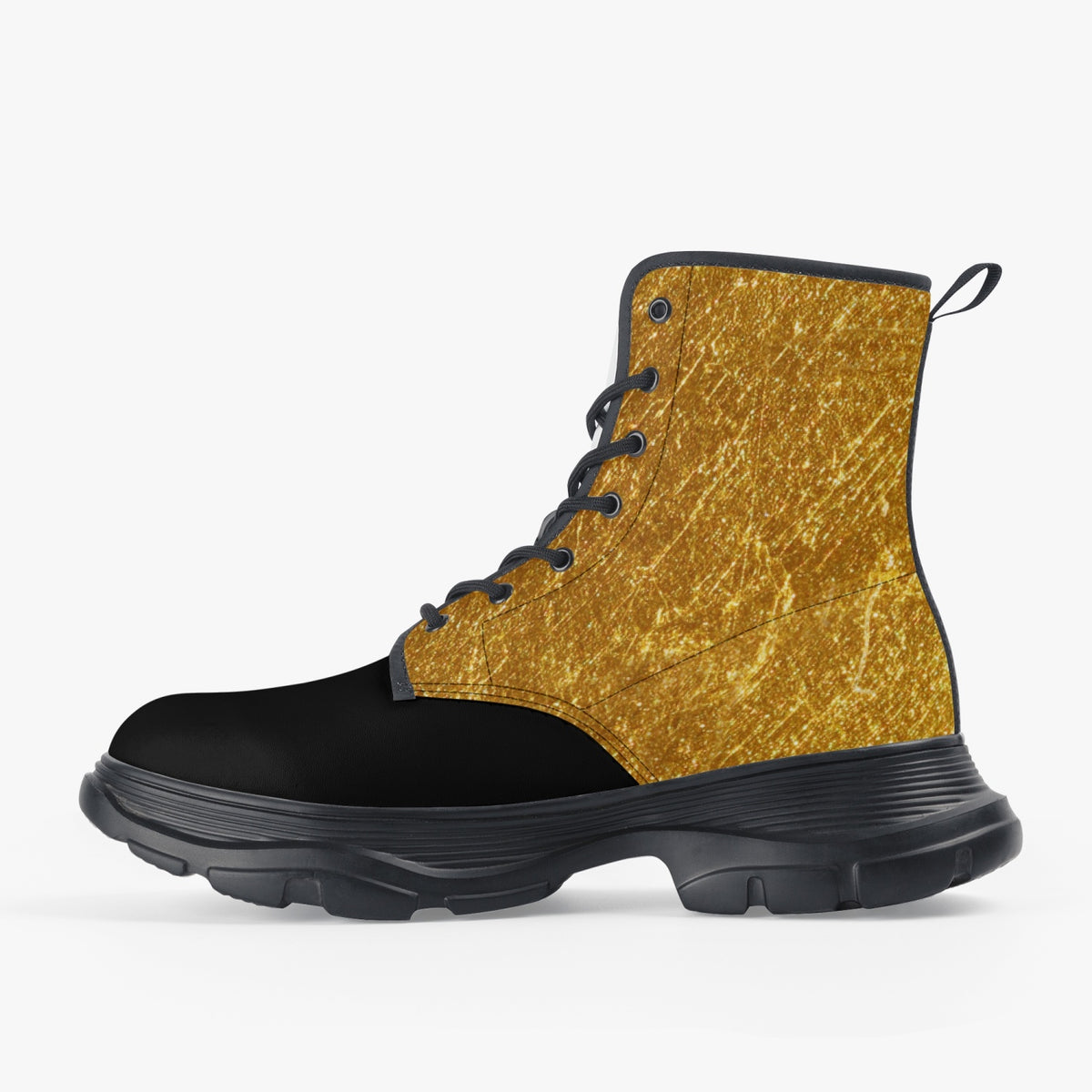 Vegas Hockey Casual Leather Chunky Boots