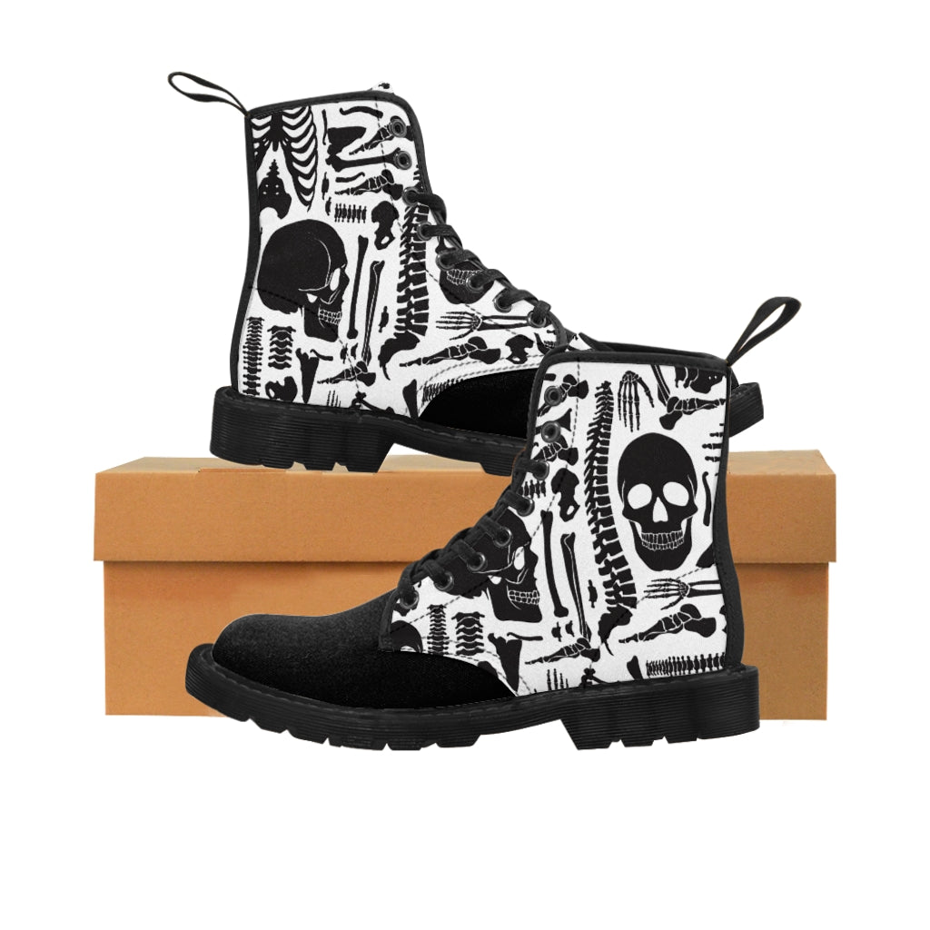 Human Bones Women's Canvas Boots