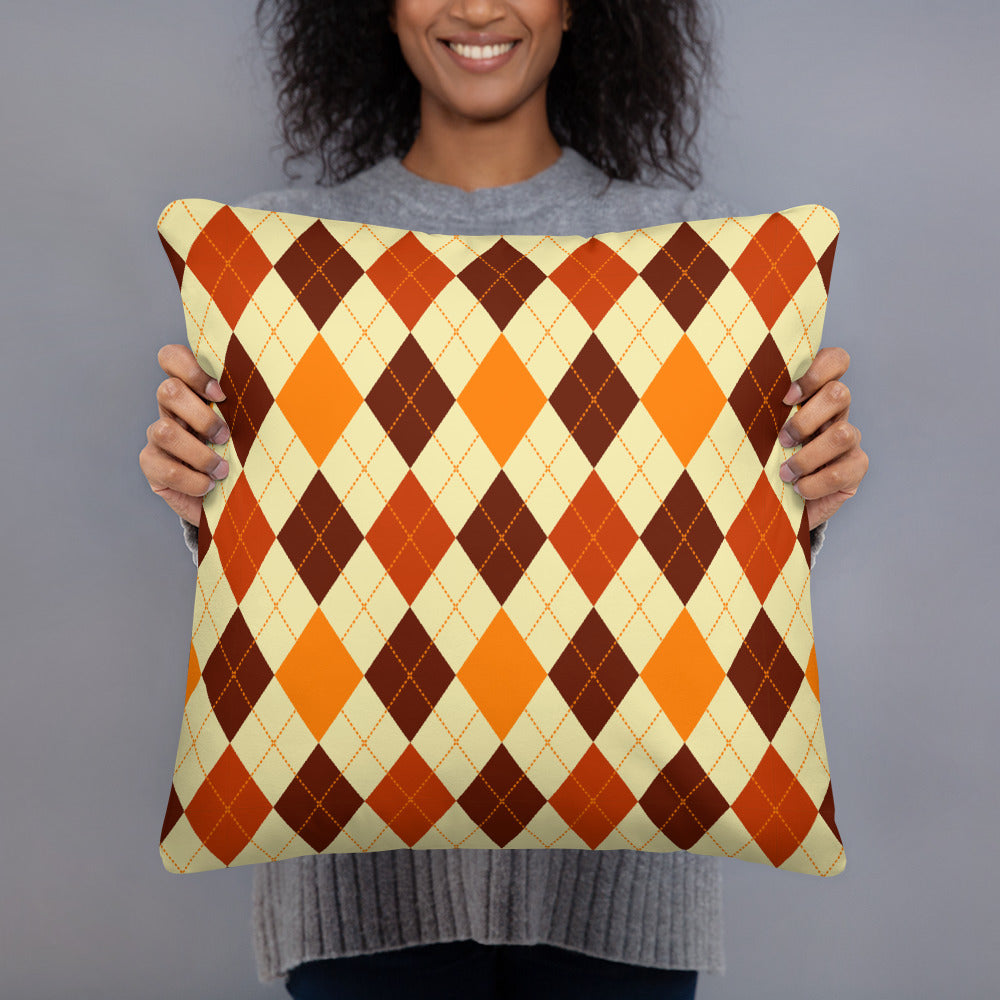 Fall Argyle Basic Pillow