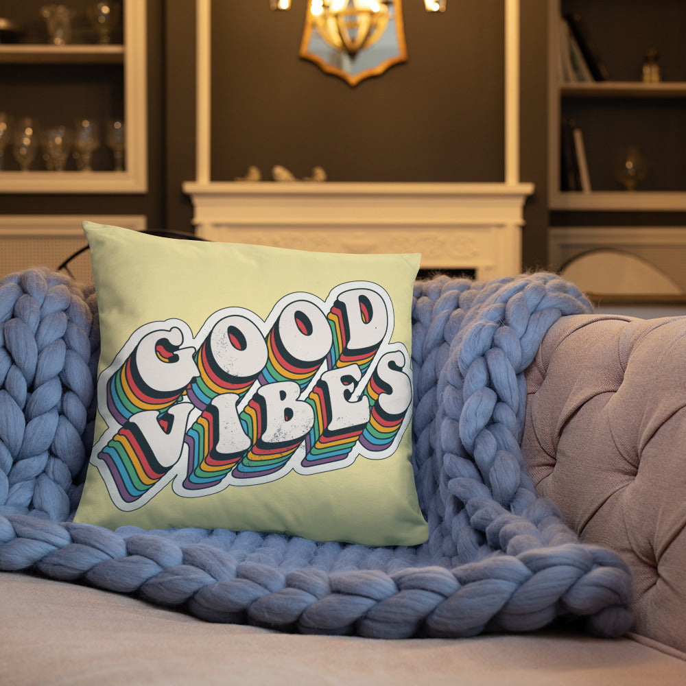 Good Vibes Retro - Basic Pillow
