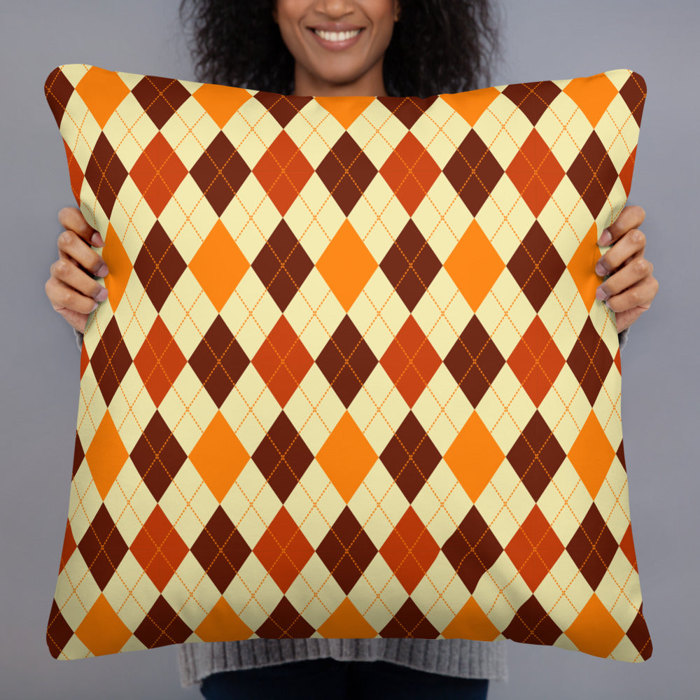 Fall Argyle Basic Pillow