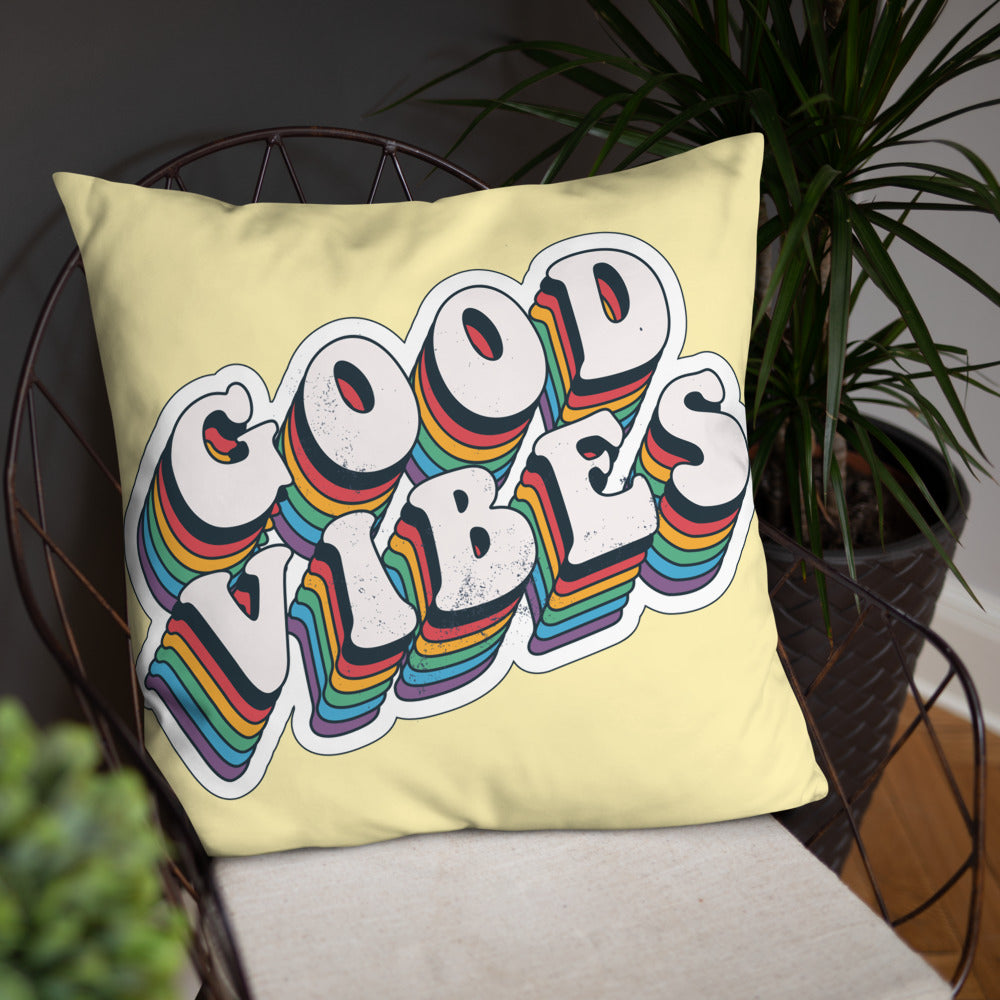 Good Vibes Retro - Basic Pillow