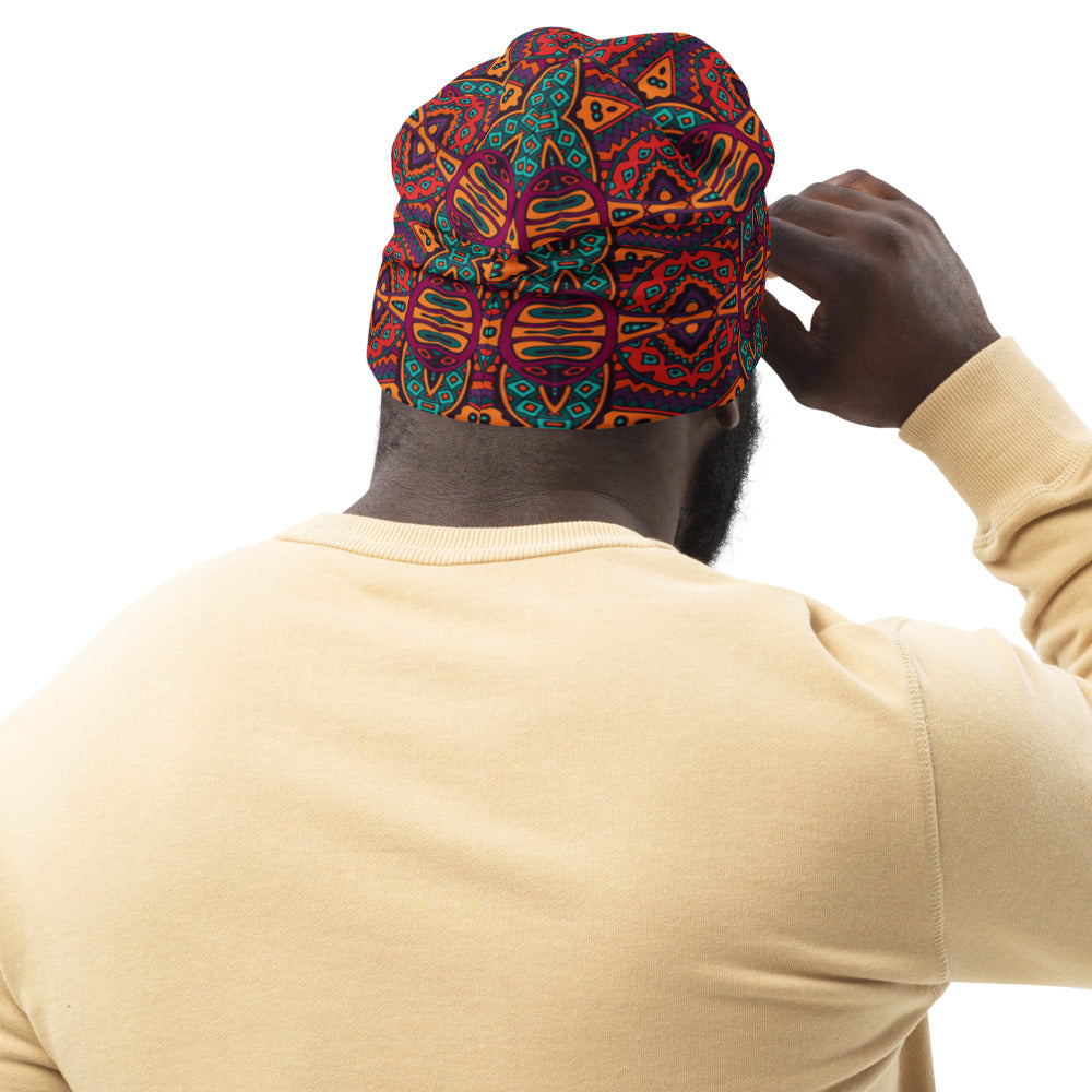 Aztec Tribal Pattern - All-Over Print Beanie