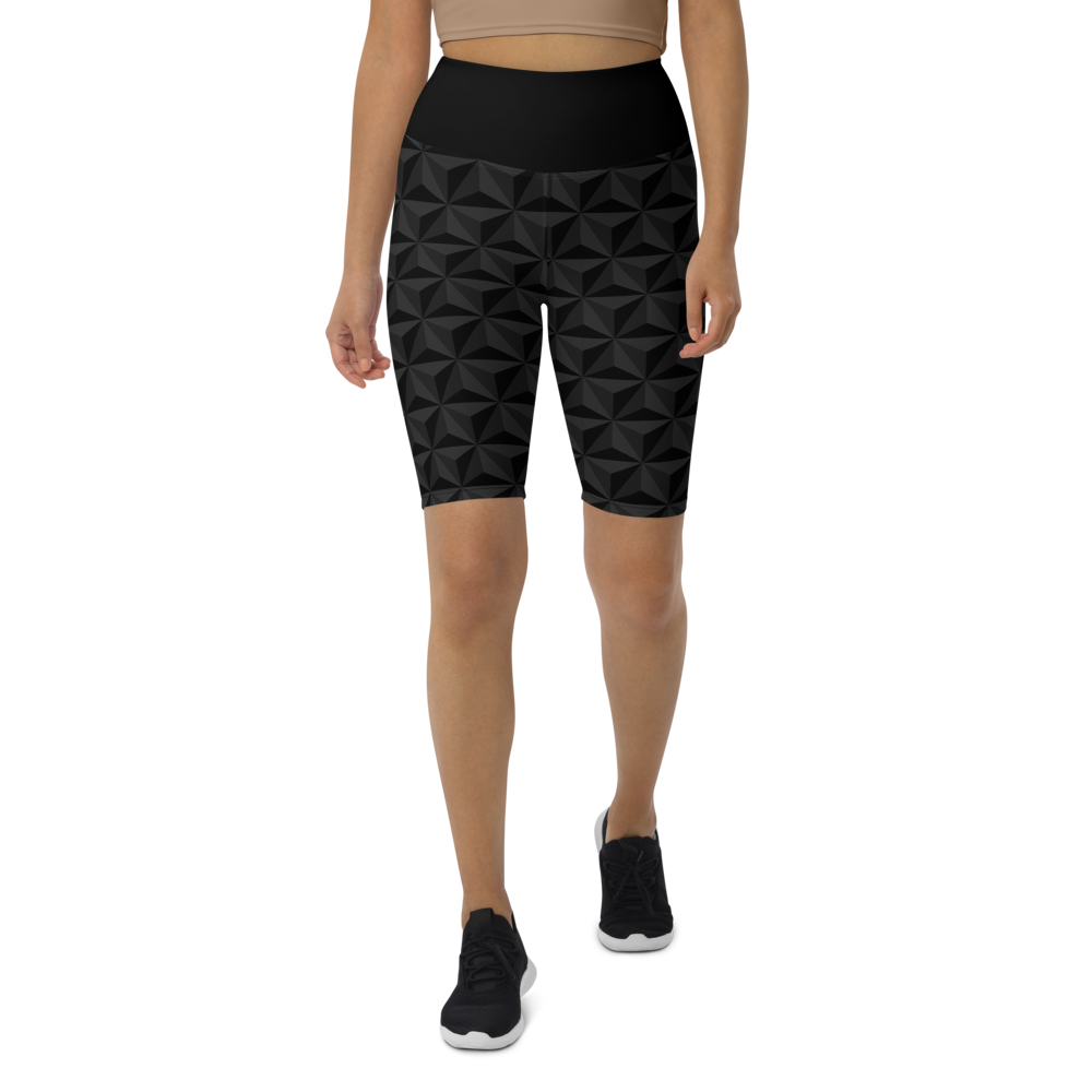 Black Pyramid Biker Shorts