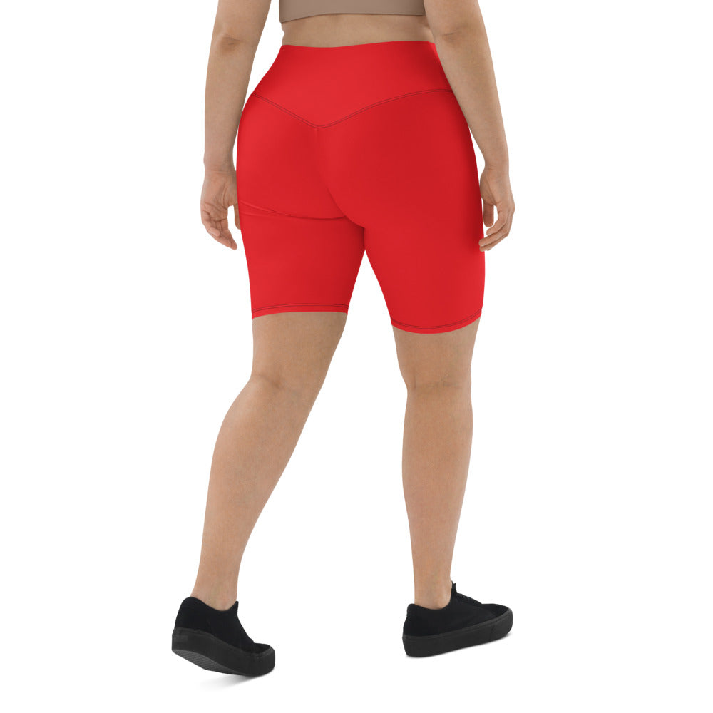 Red Biker Shorts