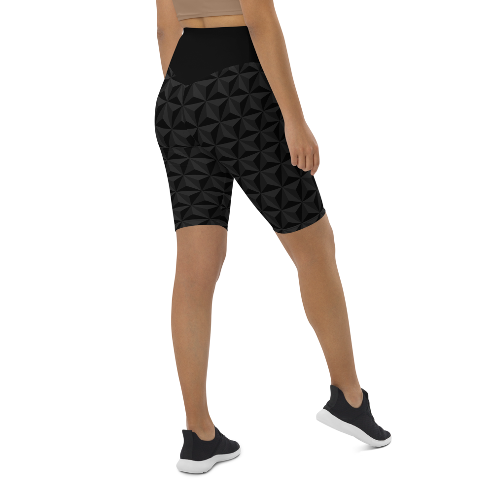 Black Pyramid Biker Shorts