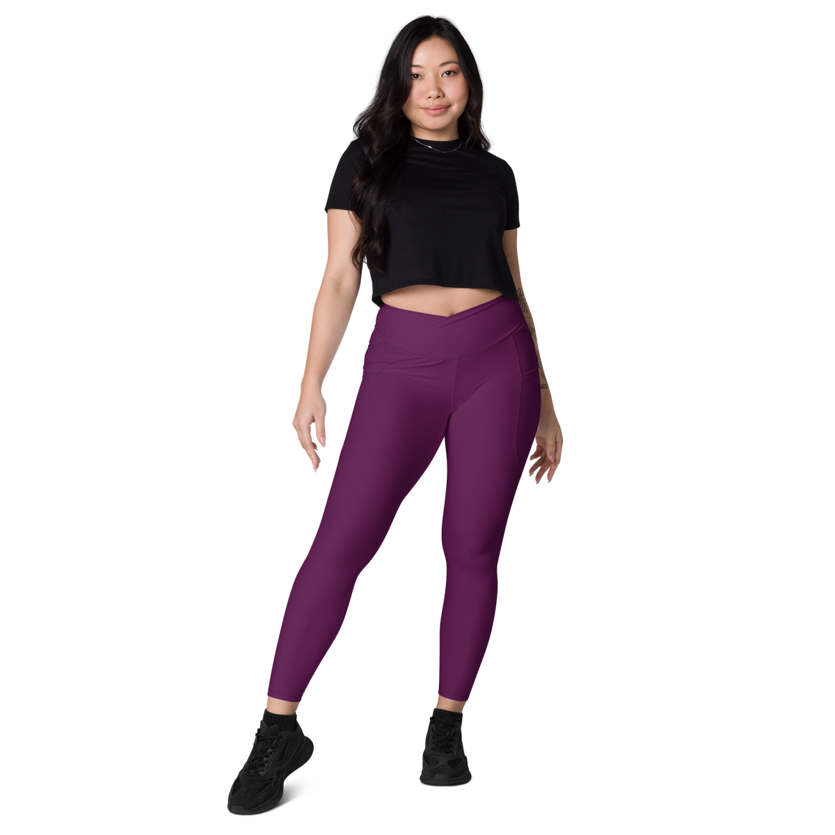 I can be Burple - Crossover leggings with pockets