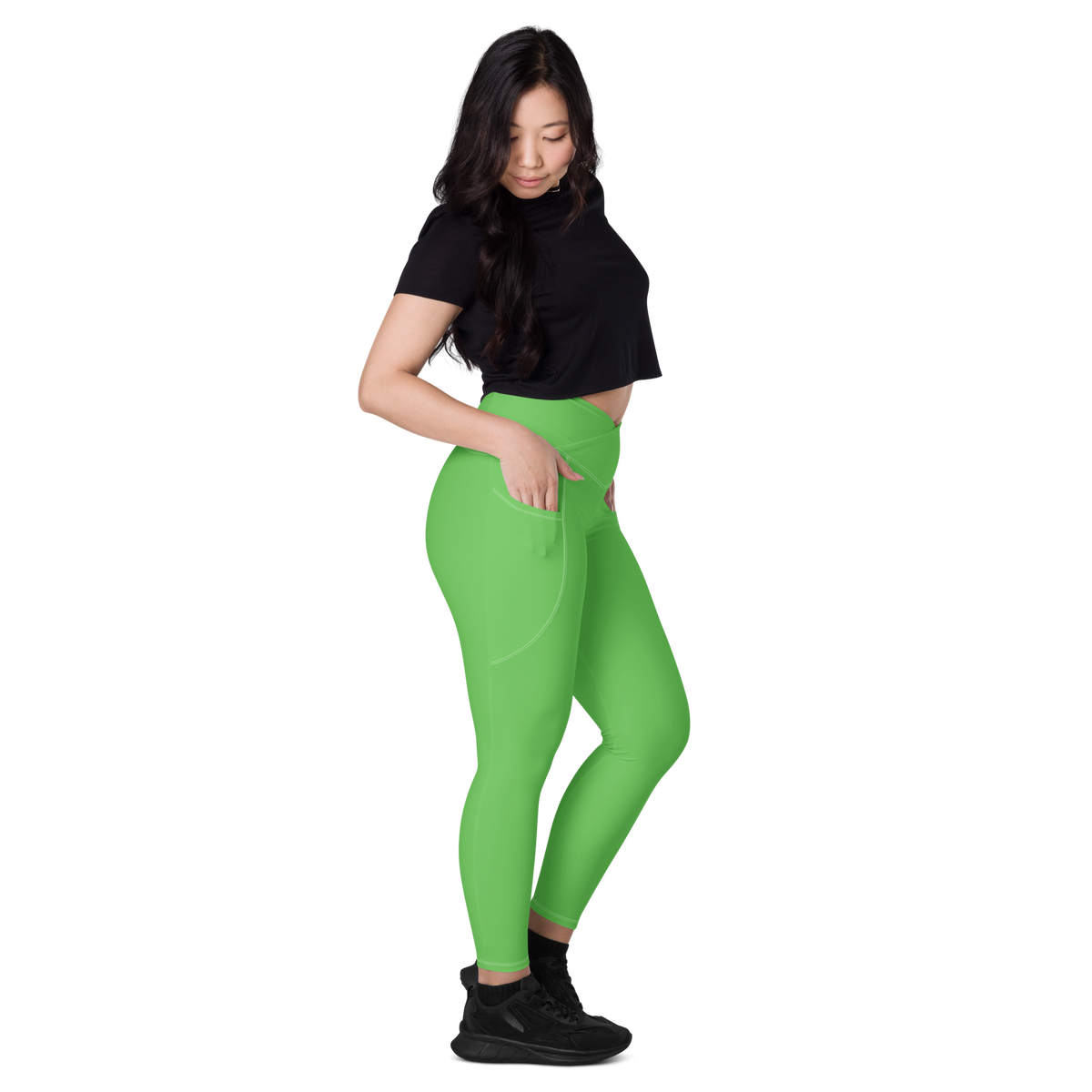 Key Lime Pie - Crossover leggings with pockets
