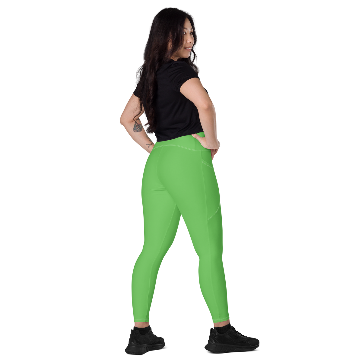 Key Lime Pie - Crossover leggings with pockets