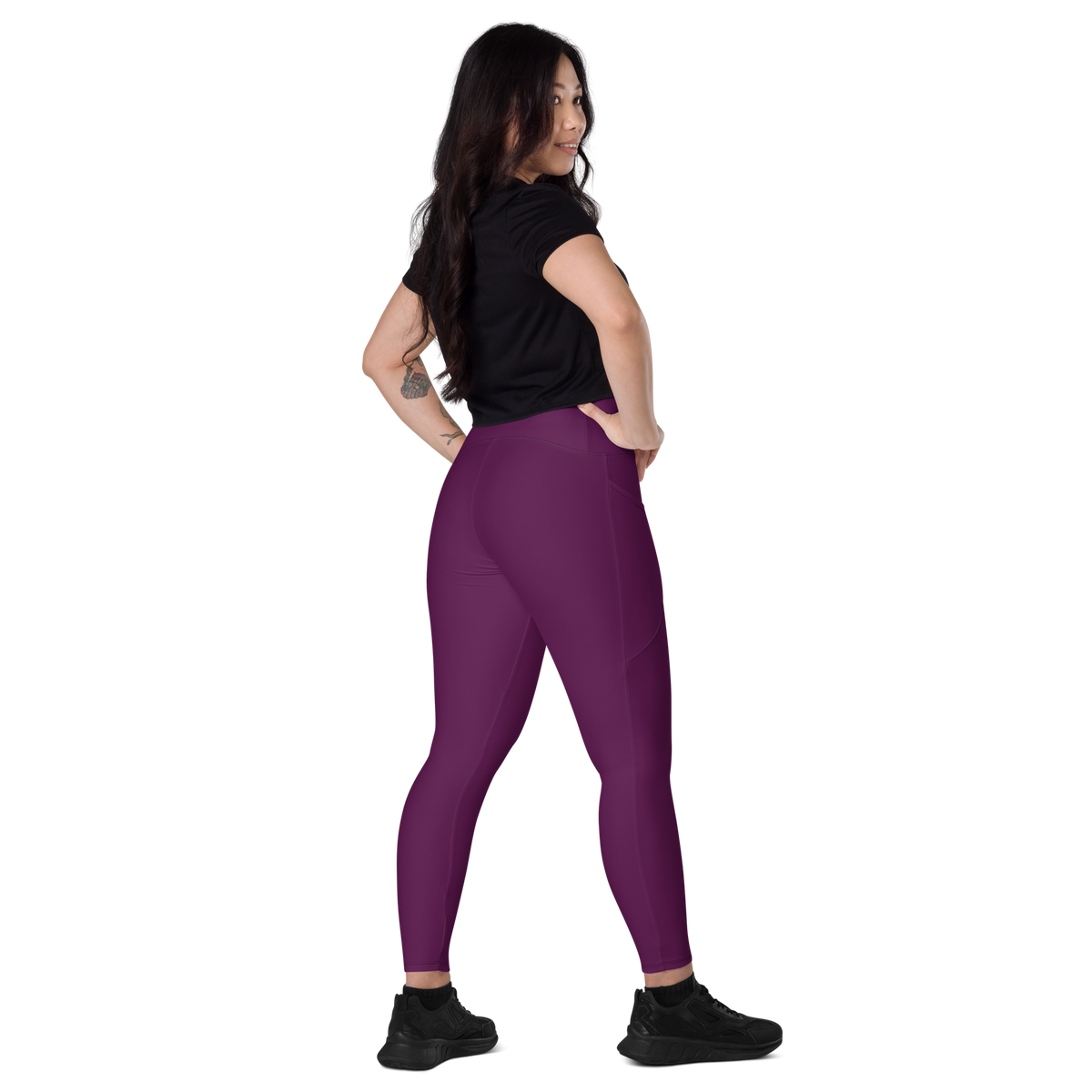 I can be Burple - Crossover leggings with pockets
