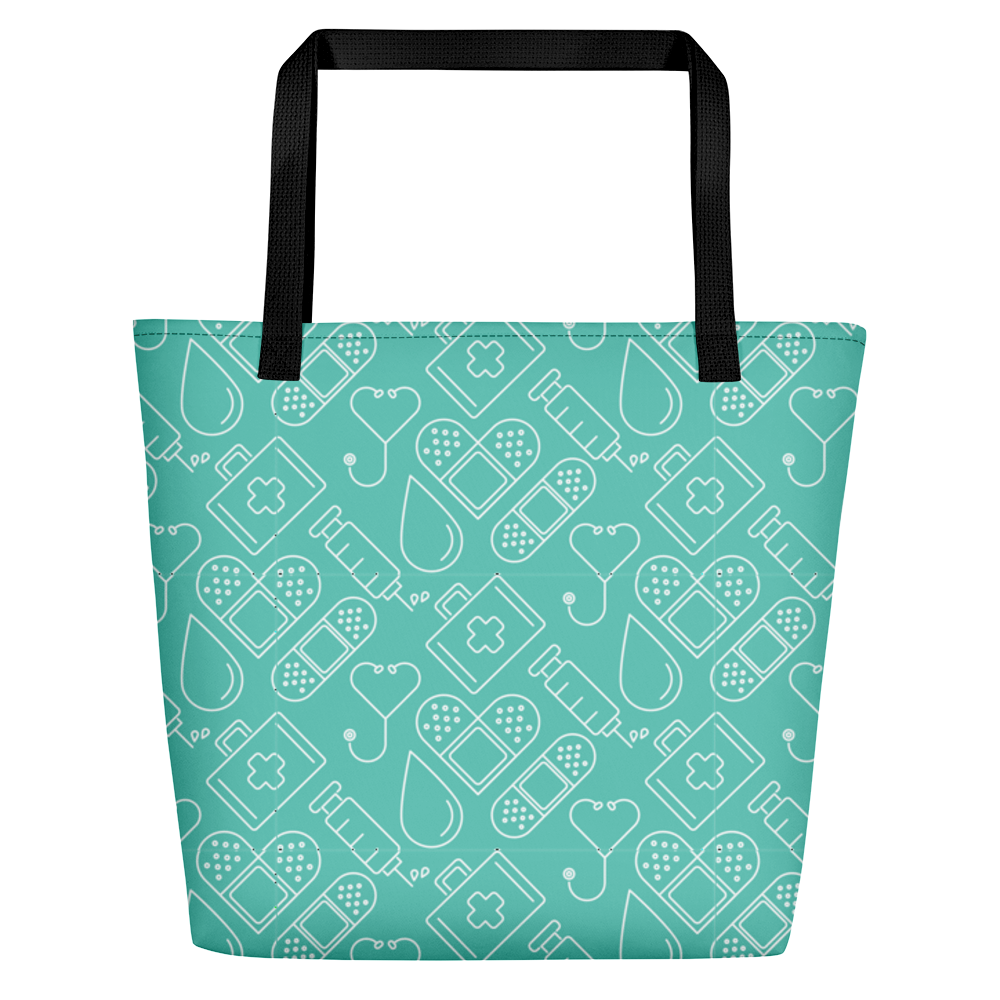 Nurse Collage Beach Bag