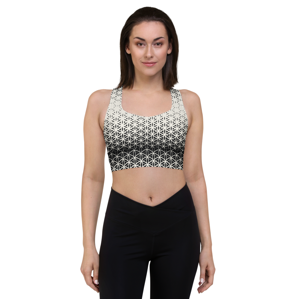 BW geometric gradient Longline sports bra