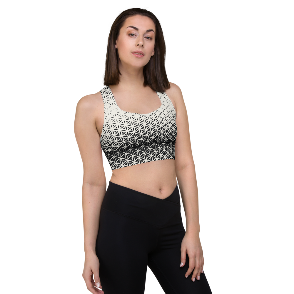 BW geometric gradient Longline sports bra