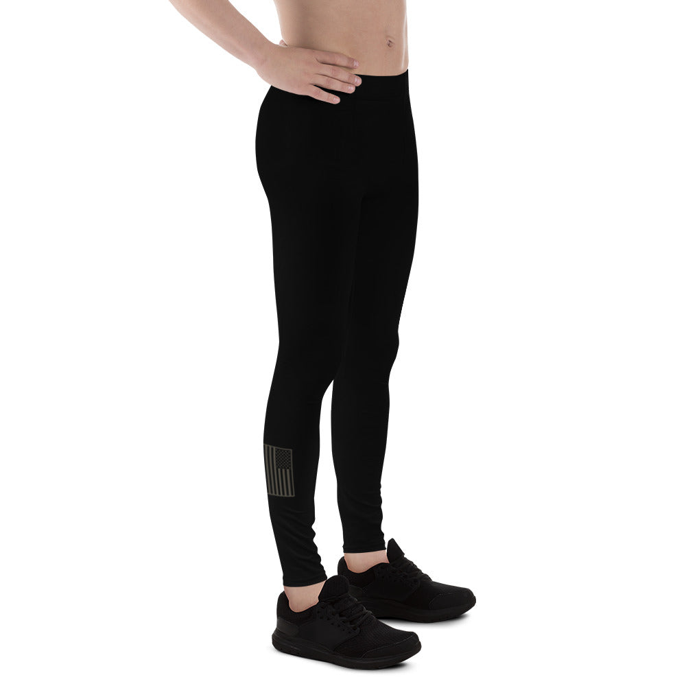 USA Flag (gray) - Men's Leggings