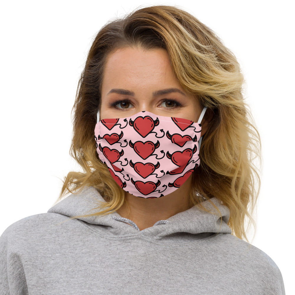 Li'l Devil Heart - Premium face mask
