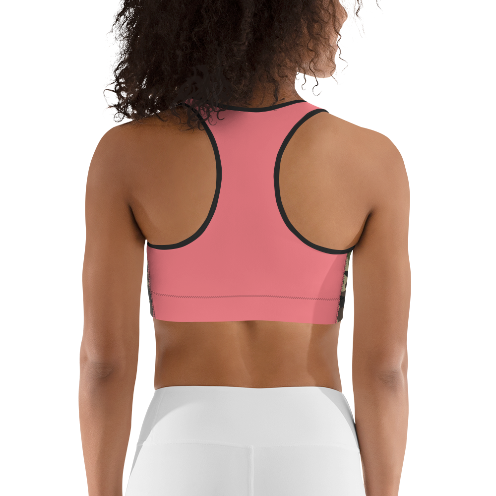 Pink and Camo Sports bra