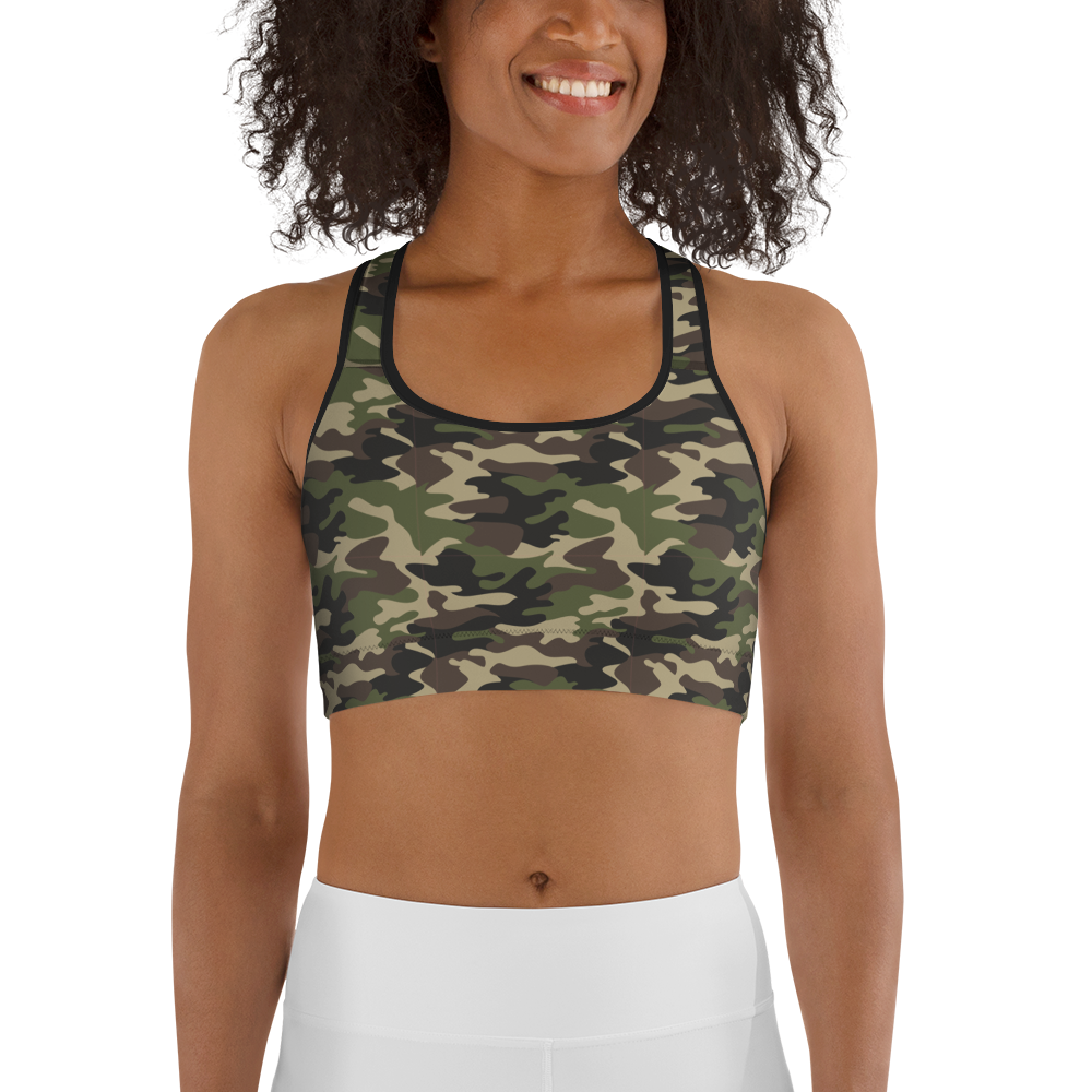 Pink and Camo Sports bra