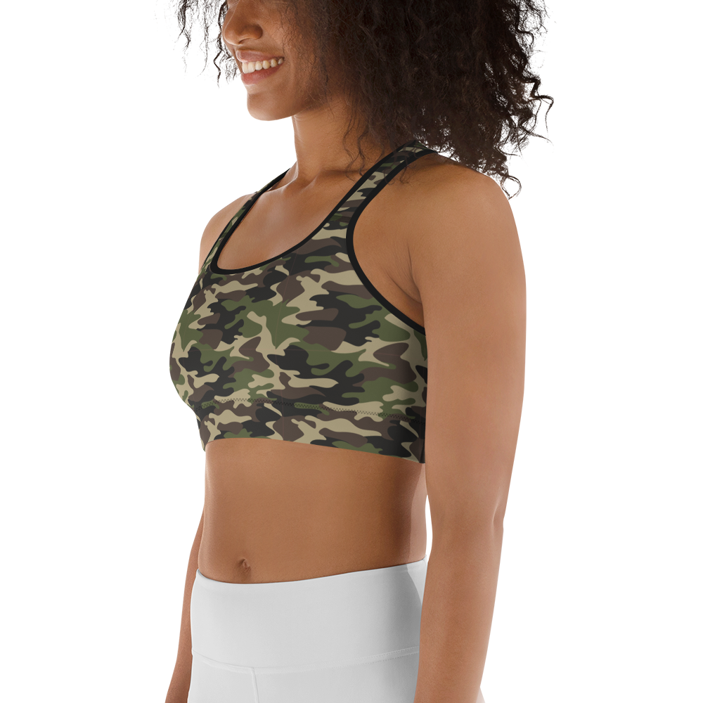 Pink and Camo Sports bra