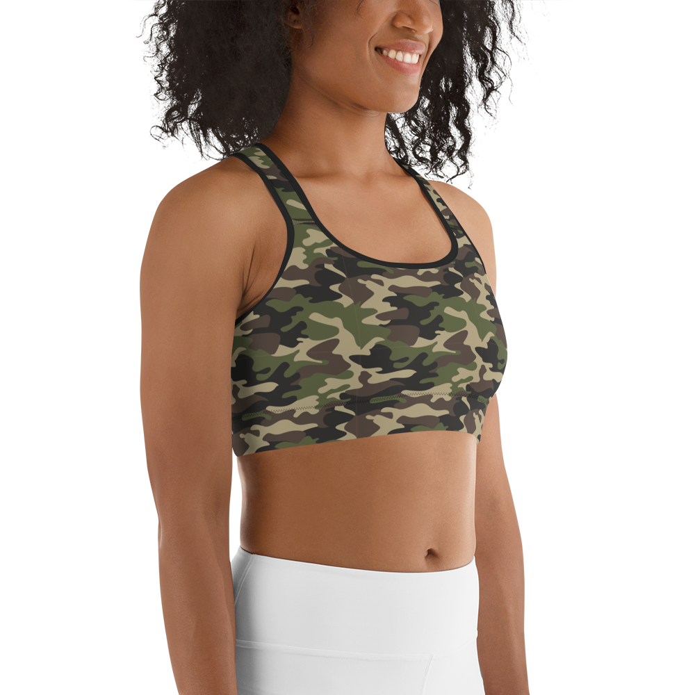 Pink and Camo Sports bra