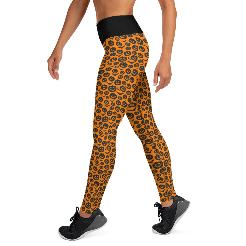 Pumpkins and Bats Yoga Leggings