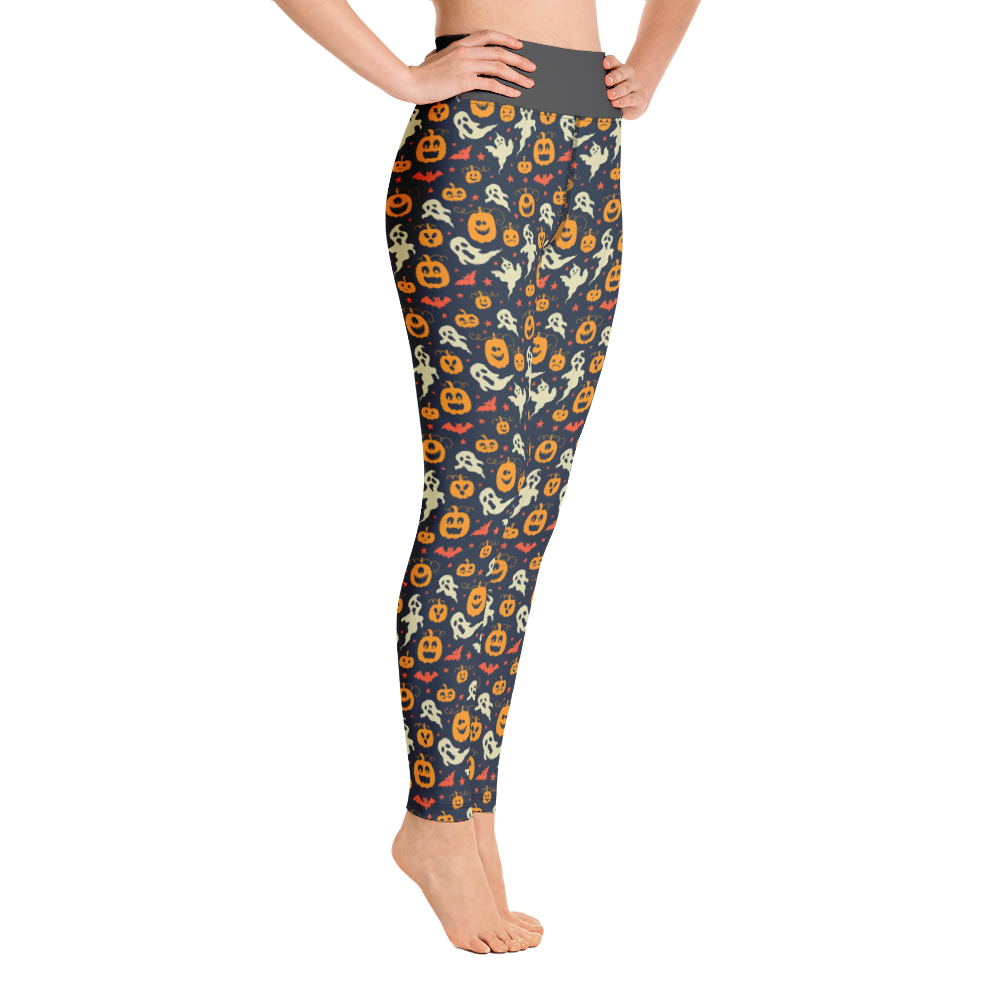 Pumpkins and Ghosts Yoga Leggings