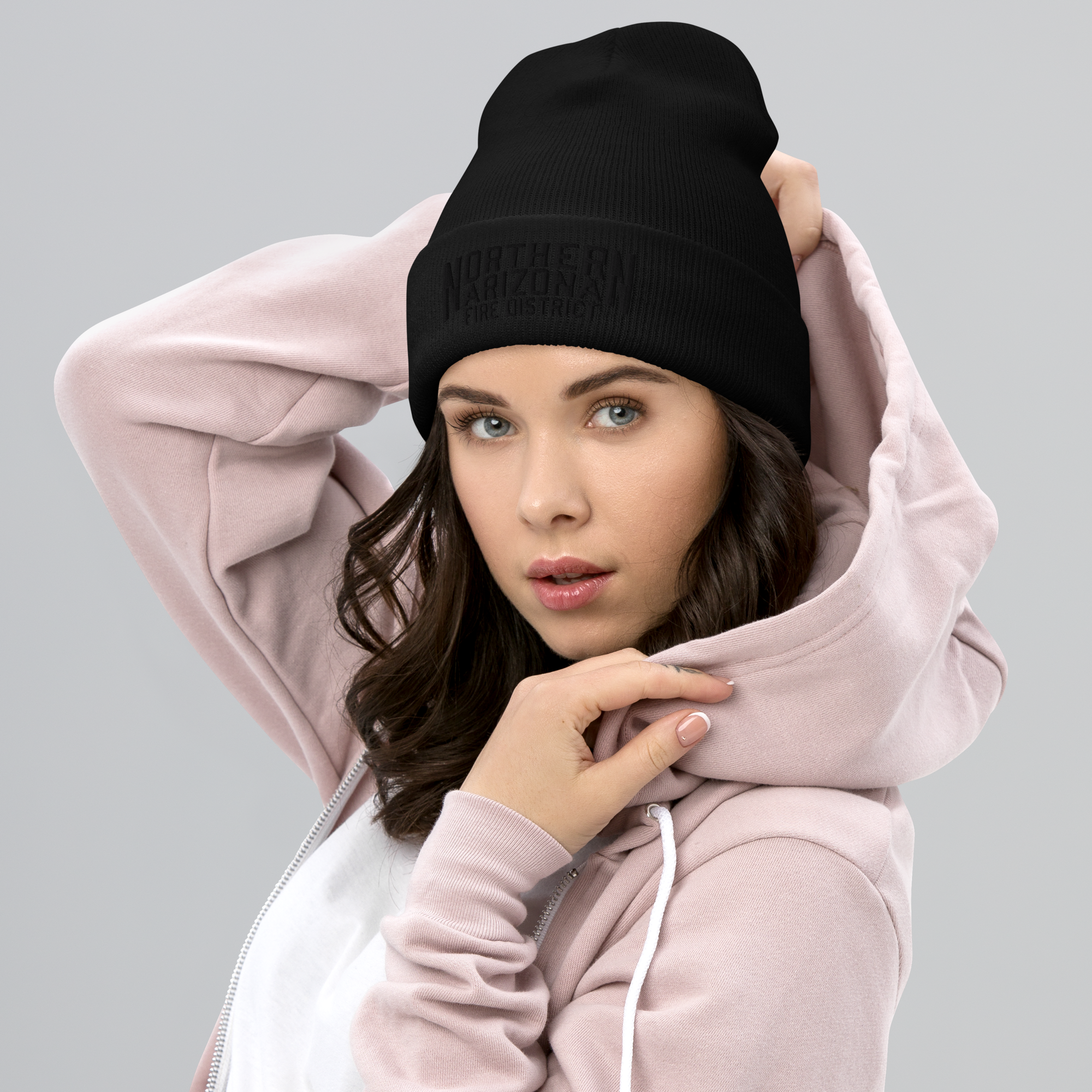 NAFD All-black Cuffed Beanie