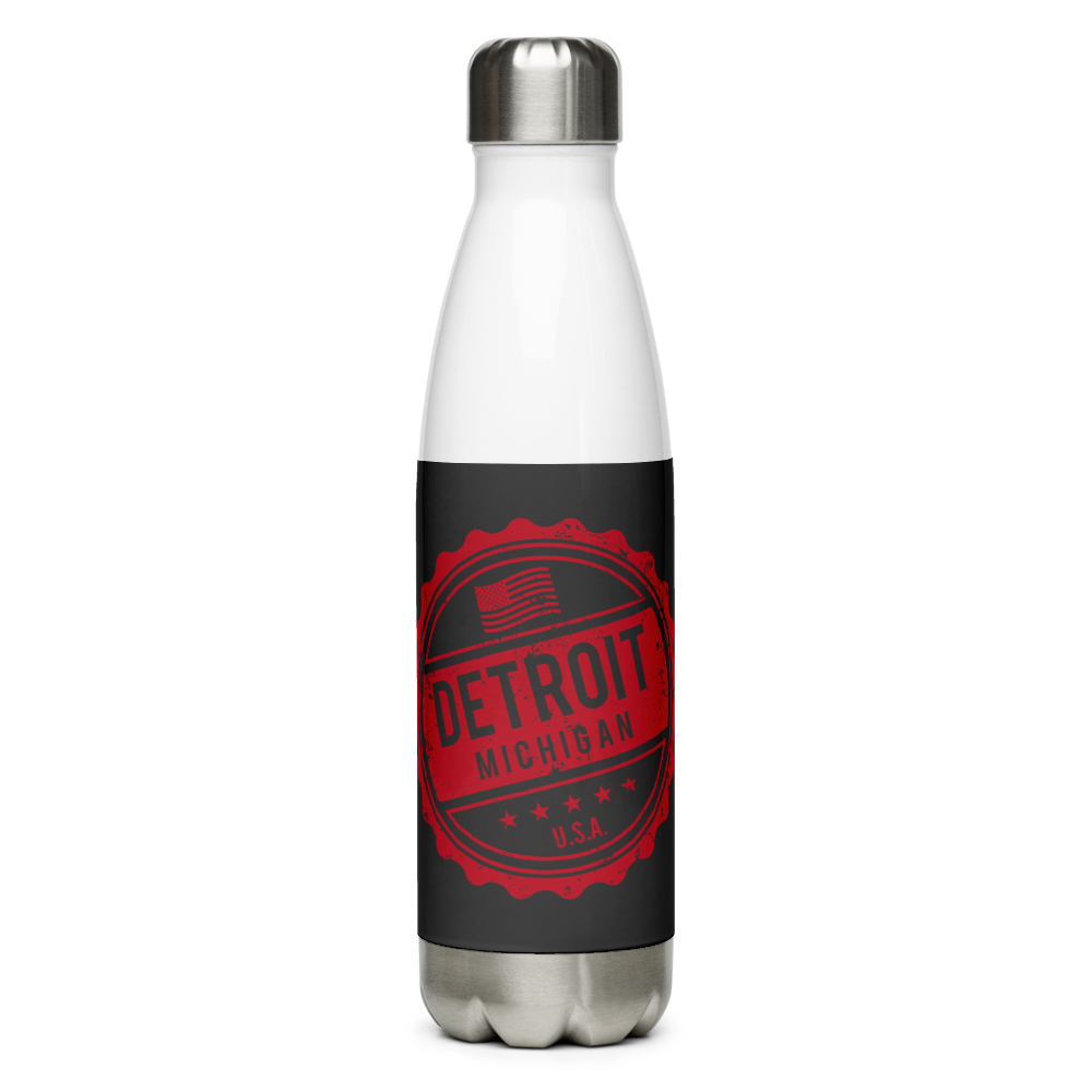 Detroit Stainless Steel Water Bottle