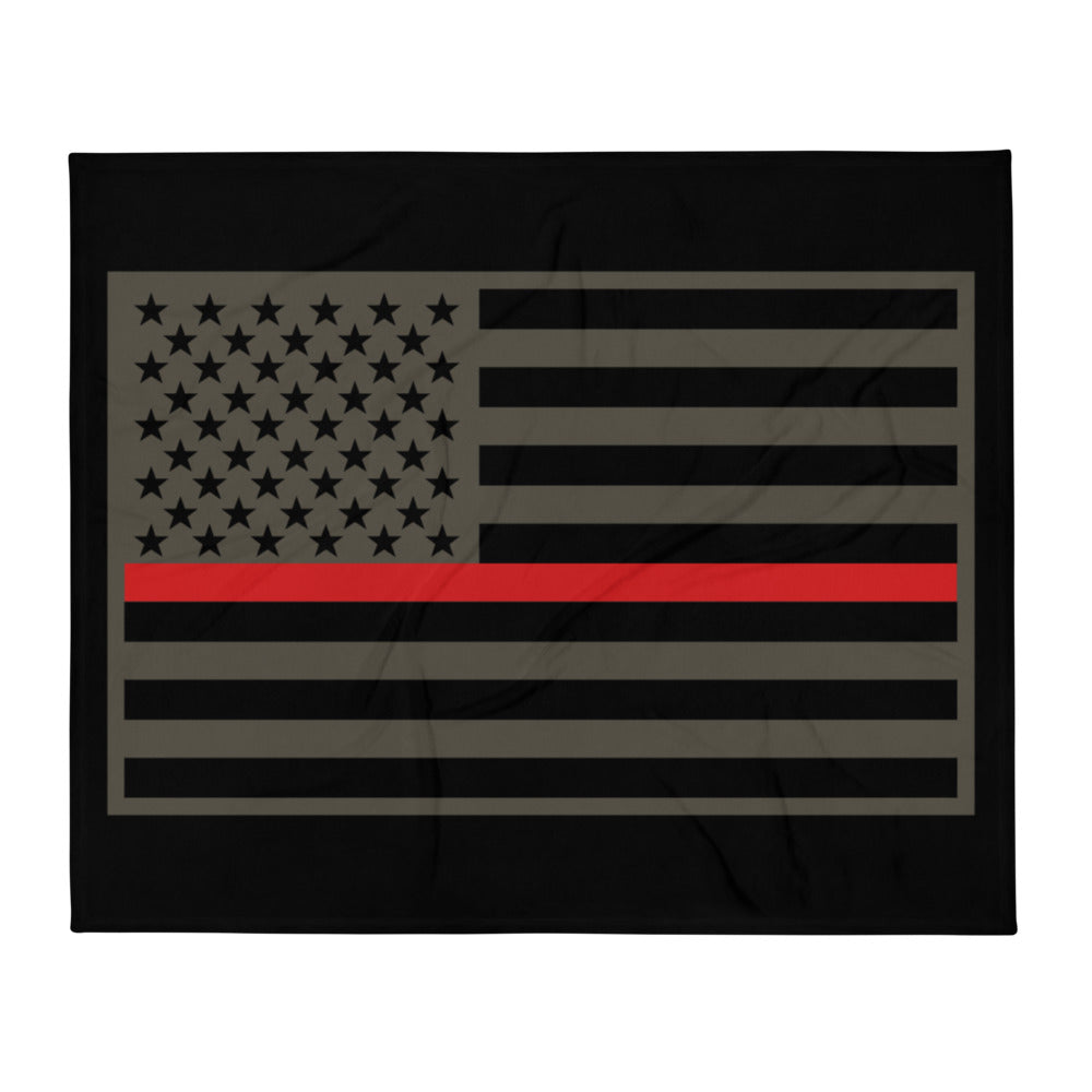 Thin Red Line - Throw Blanket