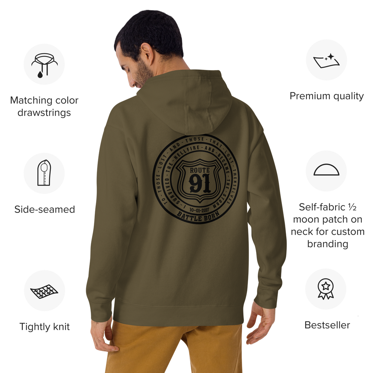 R91 Badge (all black) Unisex Hoodie