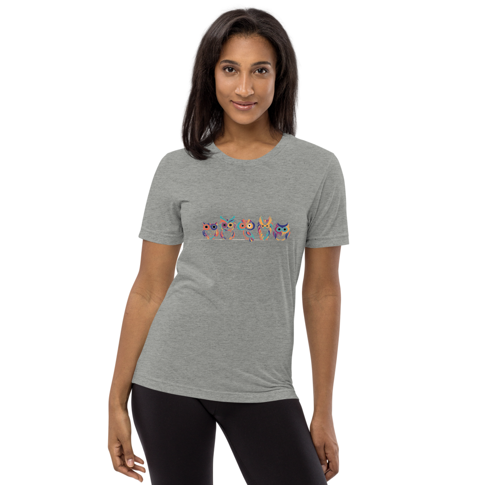 Owls on a line SS t-shirt