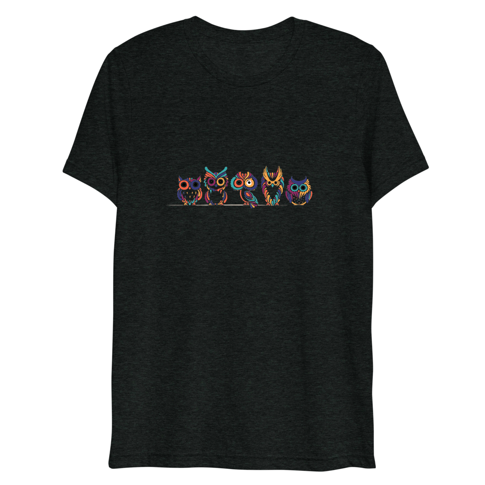 Owls on a line SS t-shirt