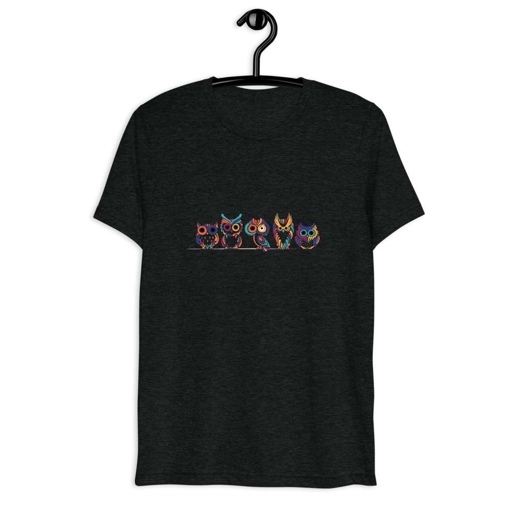 Owls on a line SS t-shirt