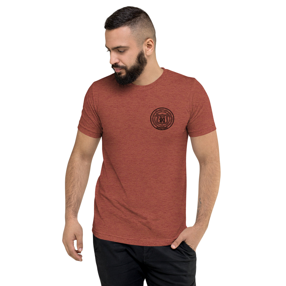 R91 Badge (all black) Unisex Tee