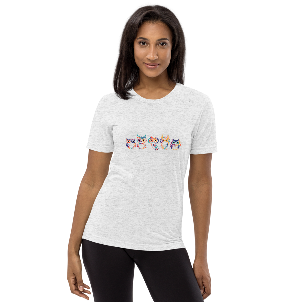 Owls on a line SS t-shirt