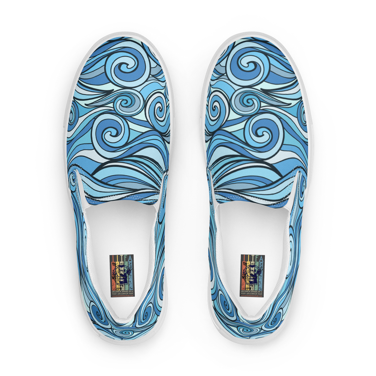 Women’s slip-on canvas shoes - Blue Waves
