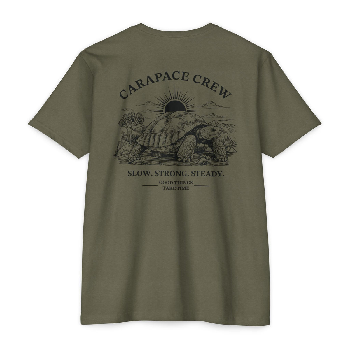 OTIS | The Carapace Crew | Slow. Strong. Steady. Graphic Tee (Tortoise Illustration)