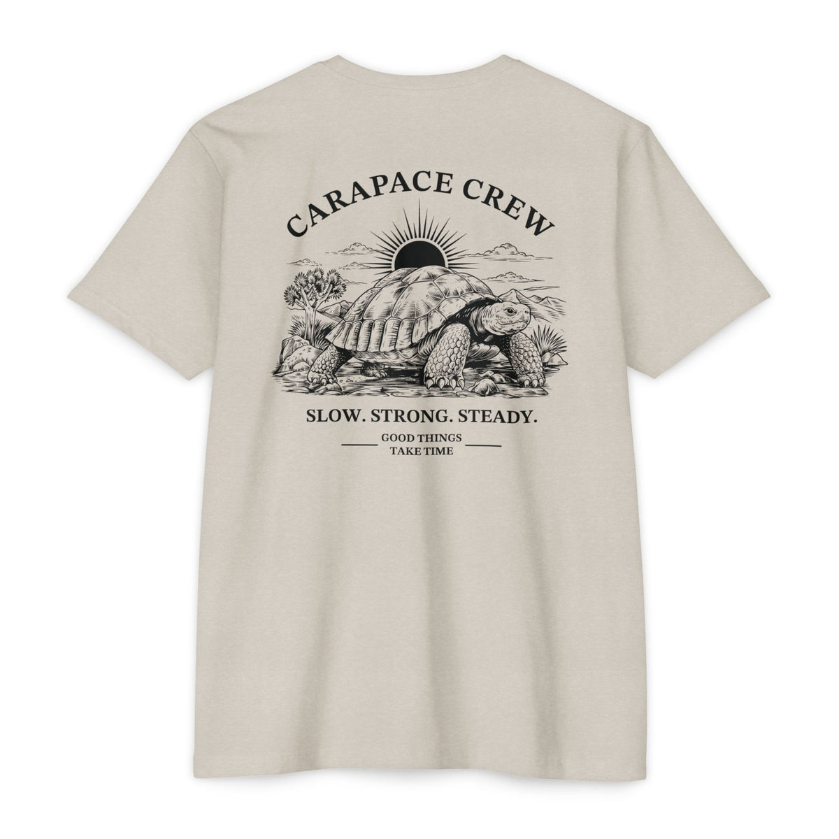 OTIS | The Carapace Crew | Slow. Strong. Steady. Graphic Tee (Tortoise Illustration)