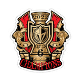 Stanley Cup Champs Die-Cut Stickers