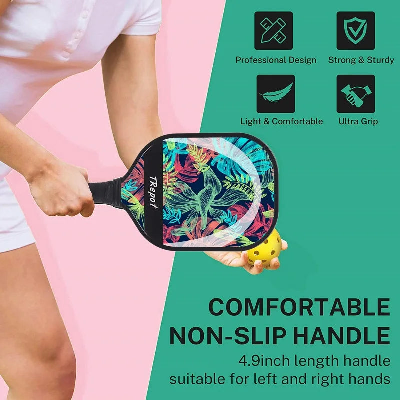 Lightweight Pickleball Paddle; 2 paddles; 4 balls; carrying case