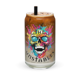 The Unstables can-shaped glass