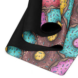 Donut Let Me Down premium non-slip yoga mat with microsuede top for home and studio practice