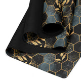 Golden Honeycomb premium non-slip yoga mat for home and studio practice